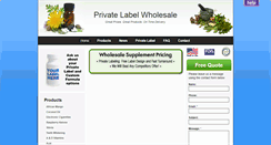 Desktop Screenshot of privatelabelwholesale.net