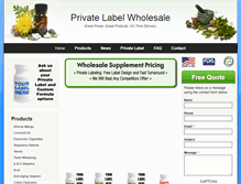 Tablet Screenshot of privatelabelwholesale.net